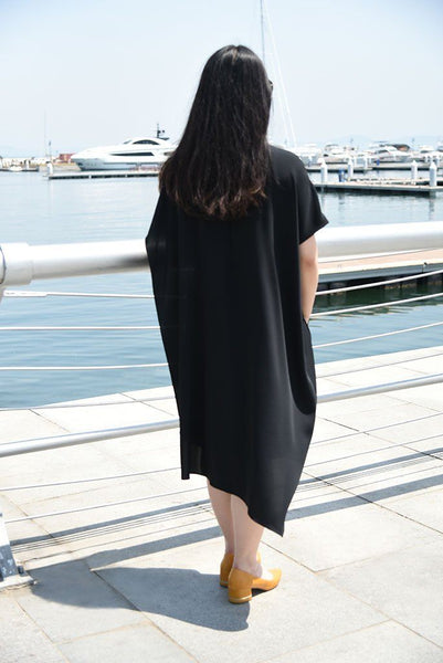 Asymmetrical Cape-Dress Dresses The Eight Senses® 
