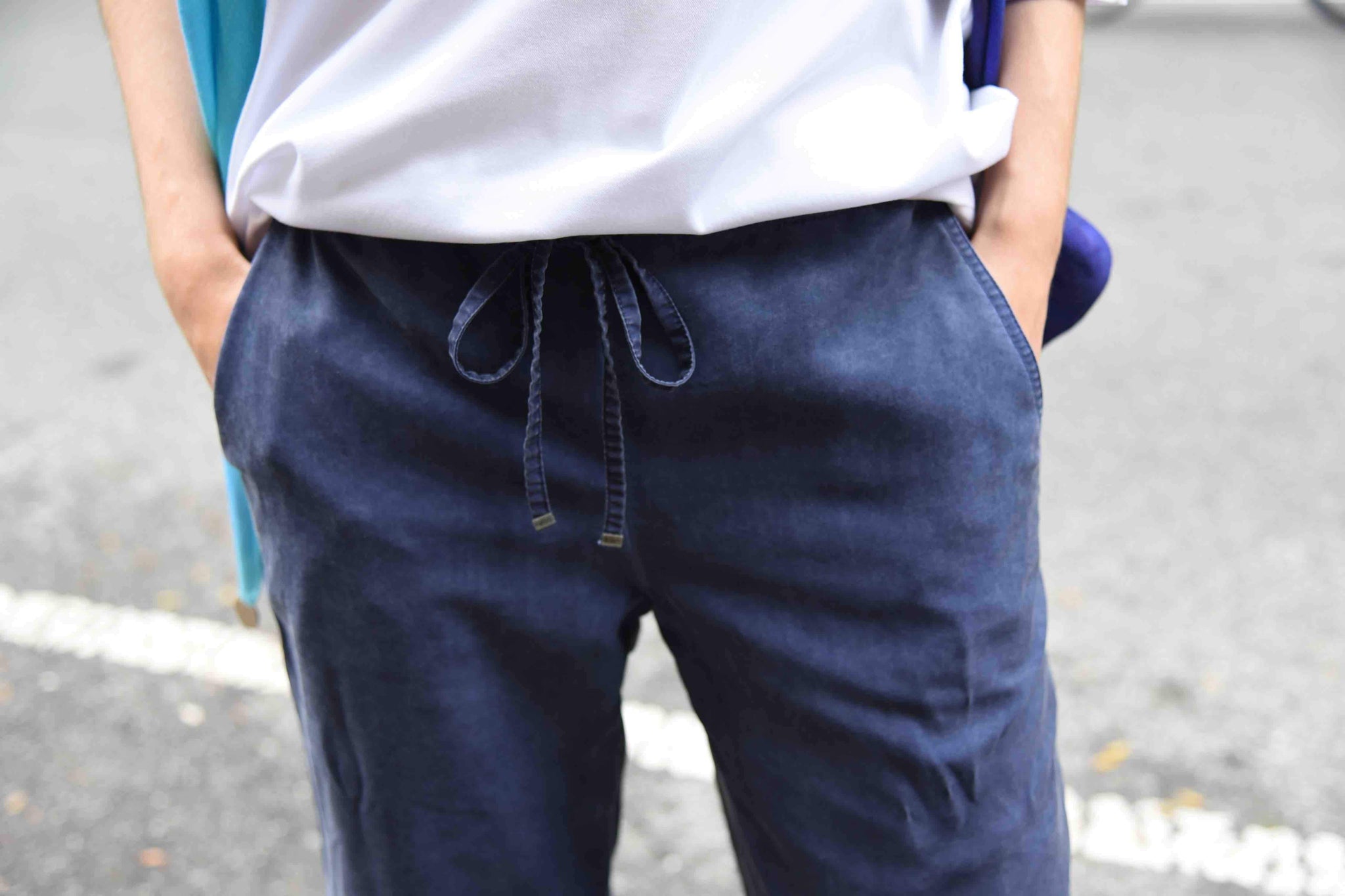Dyed Cropped Pants Pants The Eight Senses® Dark Indigo XS 