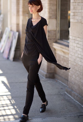 Drape & Go Top Tops The Eight Senses® Black XS 