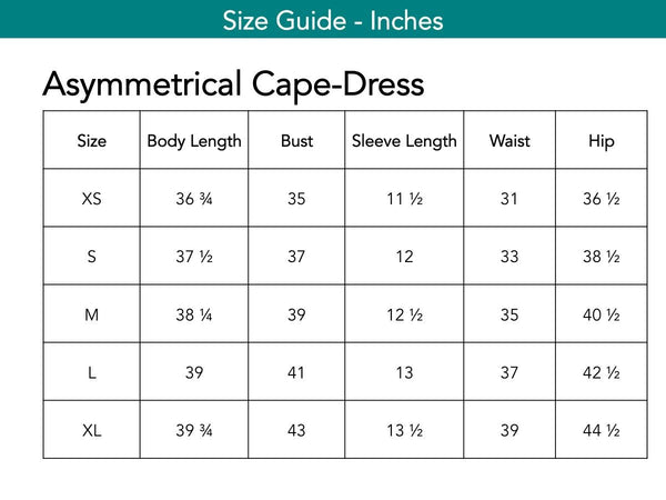 Asymmetrical Cape-Dress Dresses The Eight Senses® 