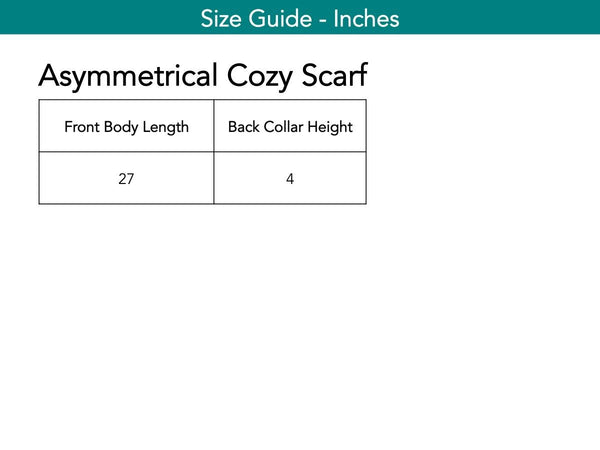 Asymmetrical Cozy Scarf Scarf The Eight Senses® 