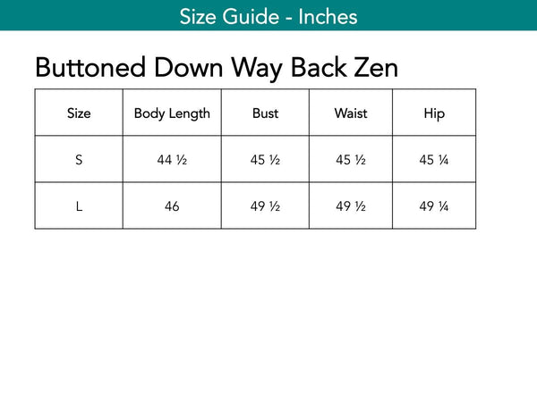 Buttoned Down Way Back Zen Tops The Eight Senses® 