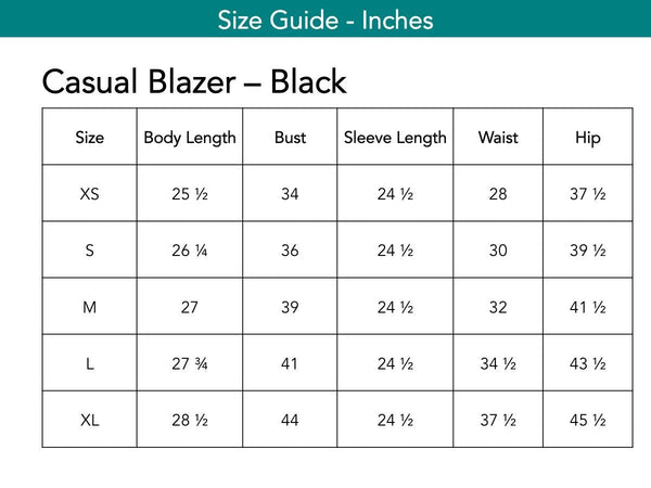 Casual Blazer – Black Jackets The Eight Senses® 