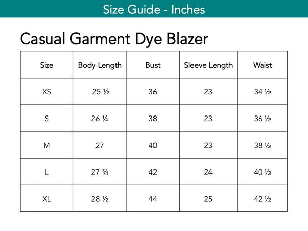Casual Garment Dye Blazer Jackets The Eight Senses® 