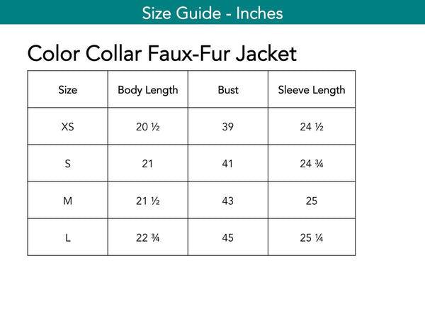 Color Collar Faux-Fur Jacket Jackets The Eight Senses® 