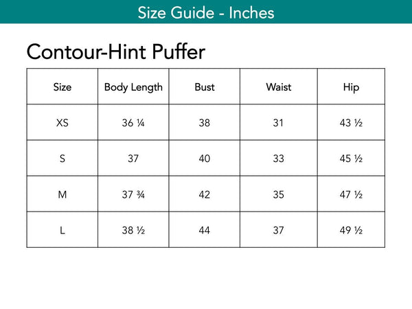 Contour-Hint Puffer Coats The Eight Senses® 