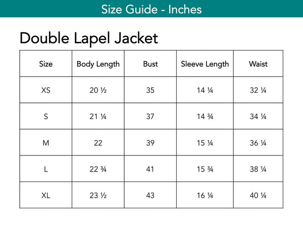 Double Lapel Jacket Jackets The Eight Senses® 