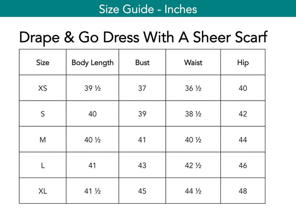 Drape & Go Dress With A Sheer Scarf Dresses The Eight Senses® 