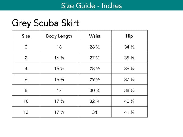Grey Scuba Skirt Skirts The Eight Senses® 