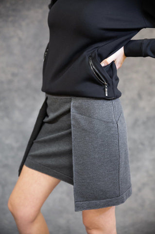 Grey Scuba Skirt Skirts The Eight Senses® 