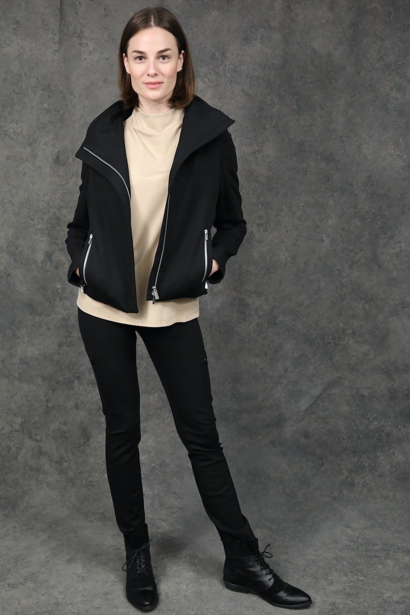 High Collar Short Jacket Jackets The Eight Senses® 