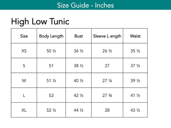 High Low Tunic Tops The Eight Senses® 