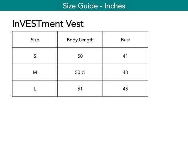 InVESTment Vest Vests The Eight Senses® 