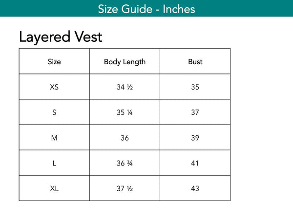 Layered Vest Vests The Eight Senses® 