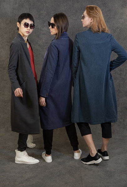 Long Garment Dye Blazer Jackets The Eight Senses® 