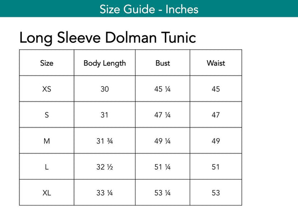 Long Sleeve Dolman Tunic Tops The Eight Senses® 