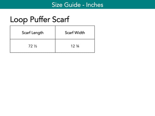 Loop Puffer Scarf Scarf The Eight Senses® 