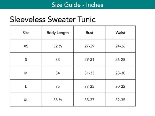 Sleeveless Sweater Tunic Tops The Eight Senses® 