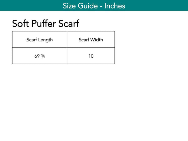 Soft Puffer Scarf Scarf The Eight Senses® 