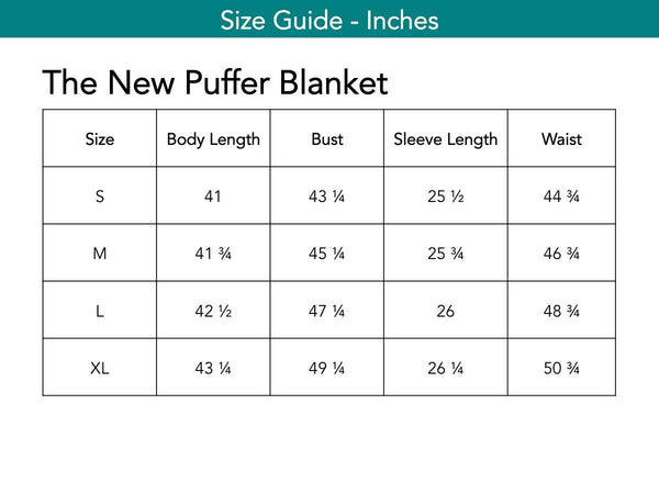 The New Puffer Blanket Coats The Eight Senses® 