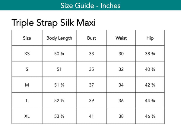 Triple Strap Silk Maxi Dresses The Eight Senses® 